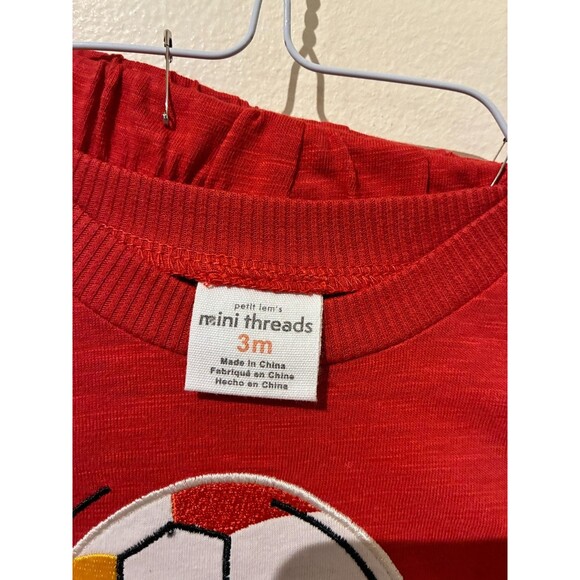 NWT Mini Threads Shirt & Shorts Outfit - Red Beach Ball - 3M - Picture 4 of 4